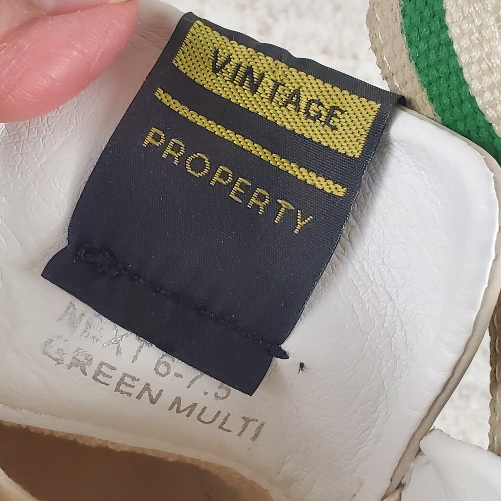 Vintage Havana Next 6 Womens Shoes Sz 7.5 Green Multi Leather Lace Up Sneakers - Picture 5 of 12